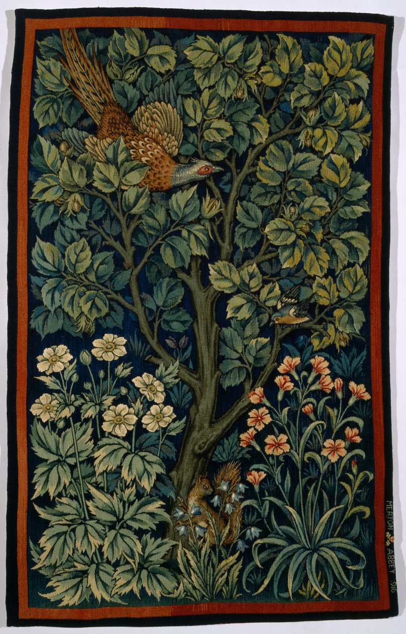 Fazant haan, gemaakt door Morris & Co. 1916 door John Henry Dearle