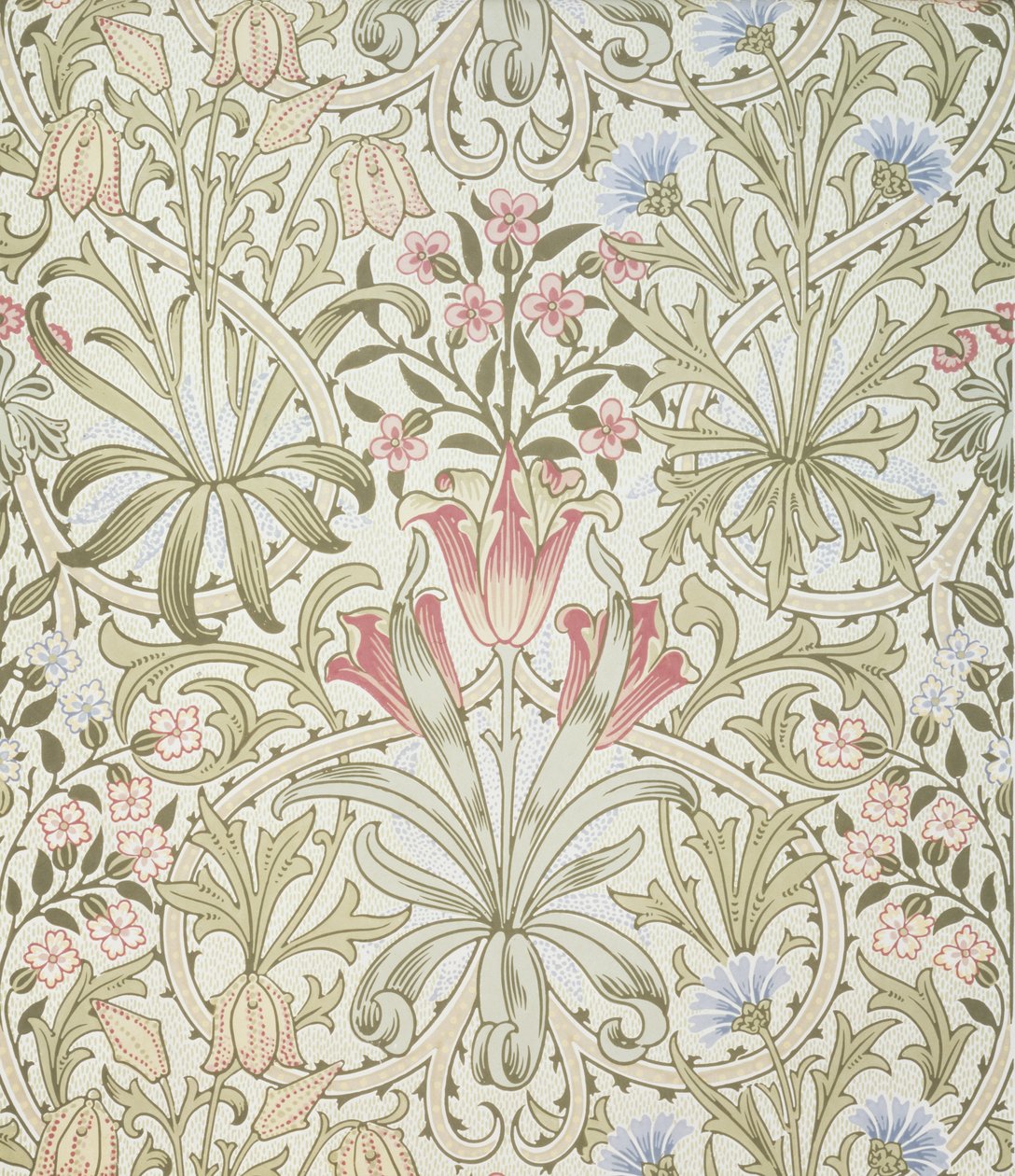 Perzisch behang, ontworpen door John Henry Dearle voor Morris and Company door John Henry Dearle