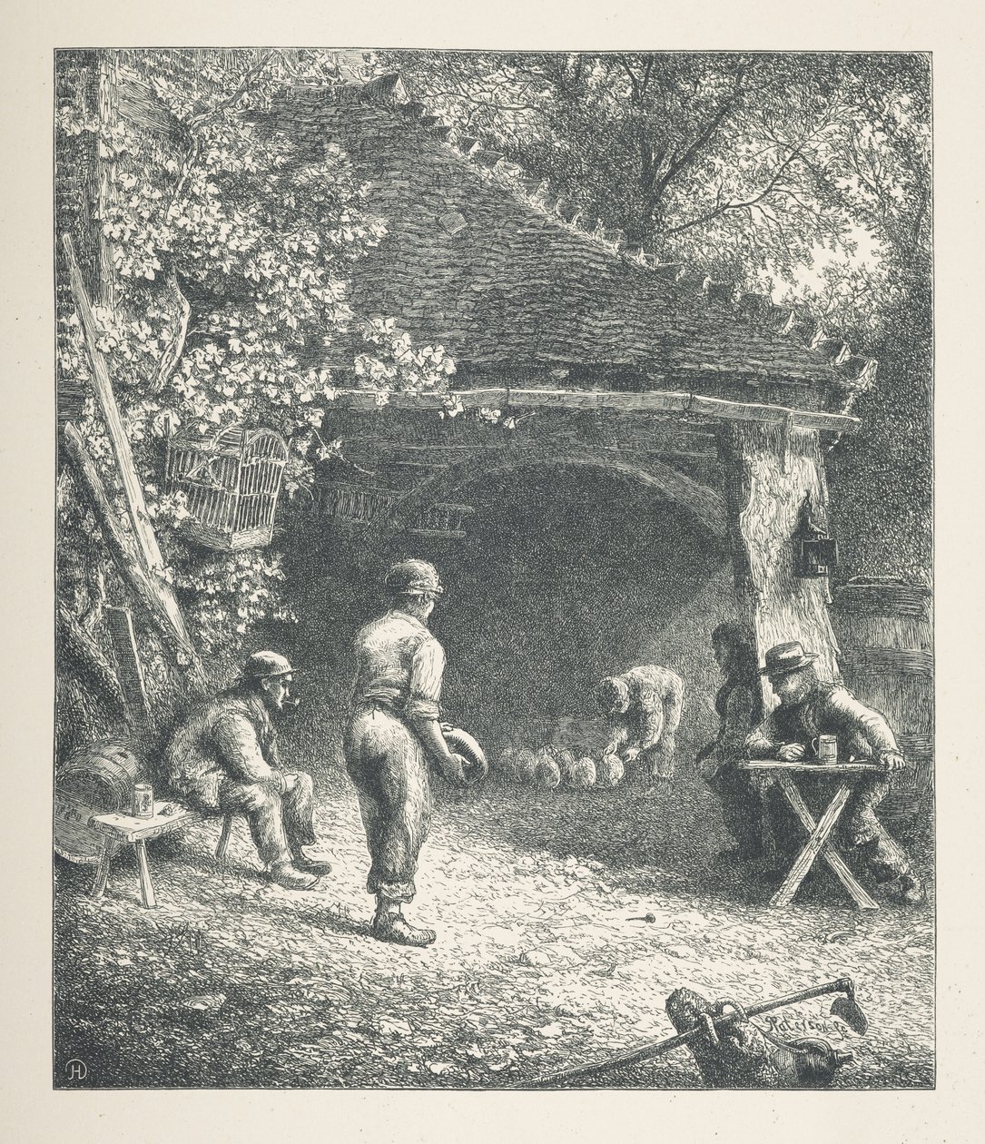 Plaat 30. Pastorale scène, uit 