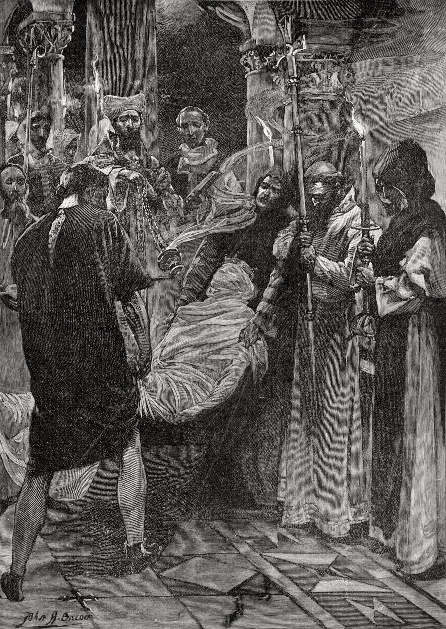 De begrafenis van koning Ethelbert van Kent, uit het boek 