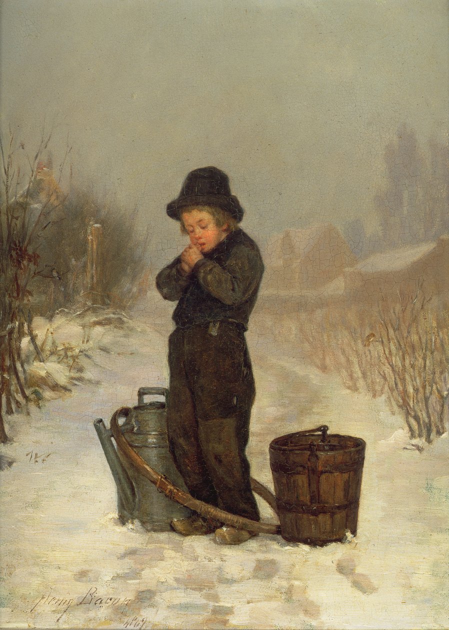 Zijn Handen Verwarmend, 1867 door John Henry Frederick Bacon