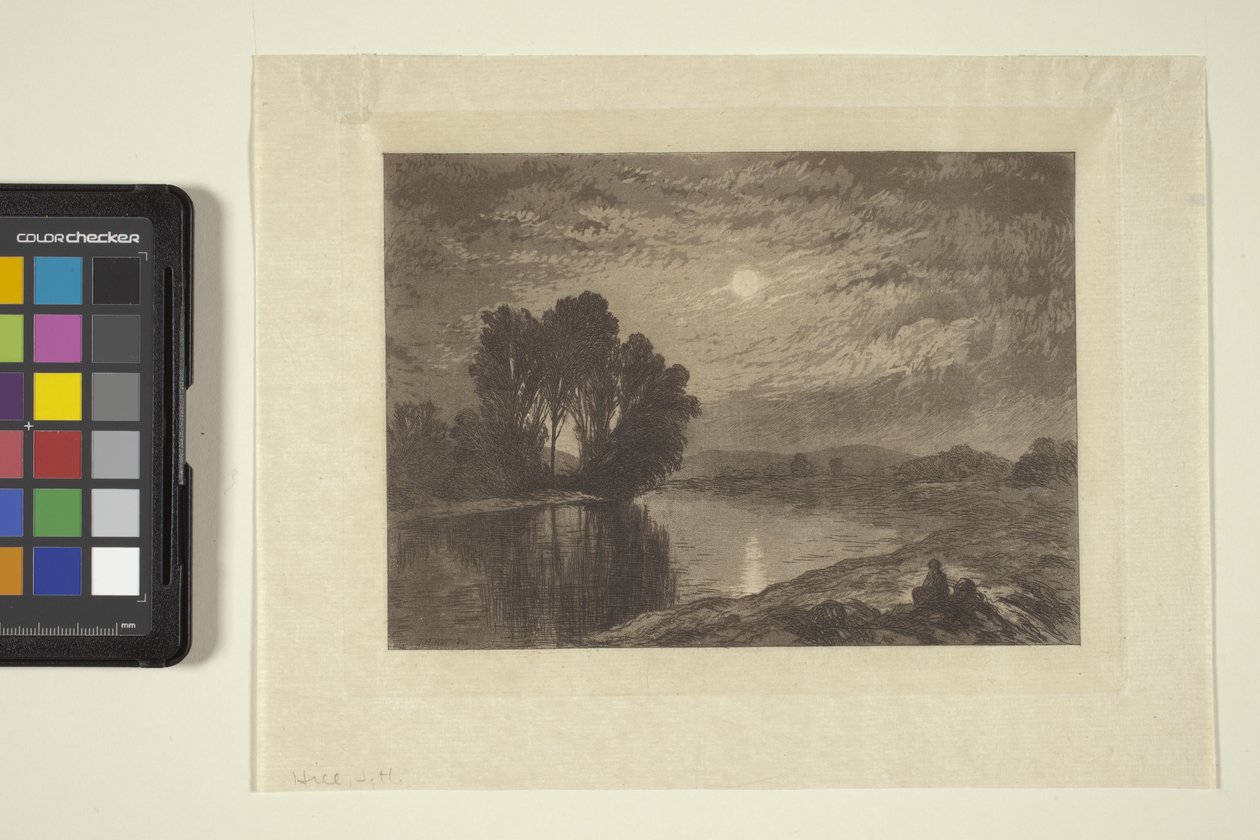 Maanlicht op de Androscoggin door John Henry Hill