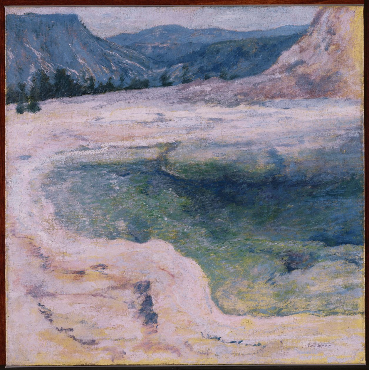De Emerald Pool door John Henry Twachtman