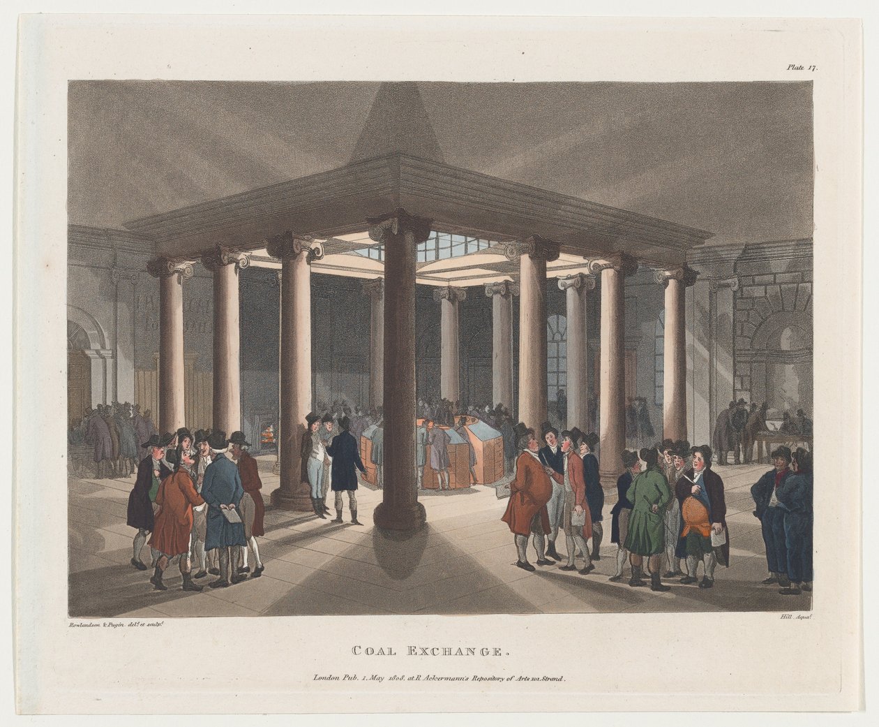 Coal Exchange, 1 mei 1808 door John Hill