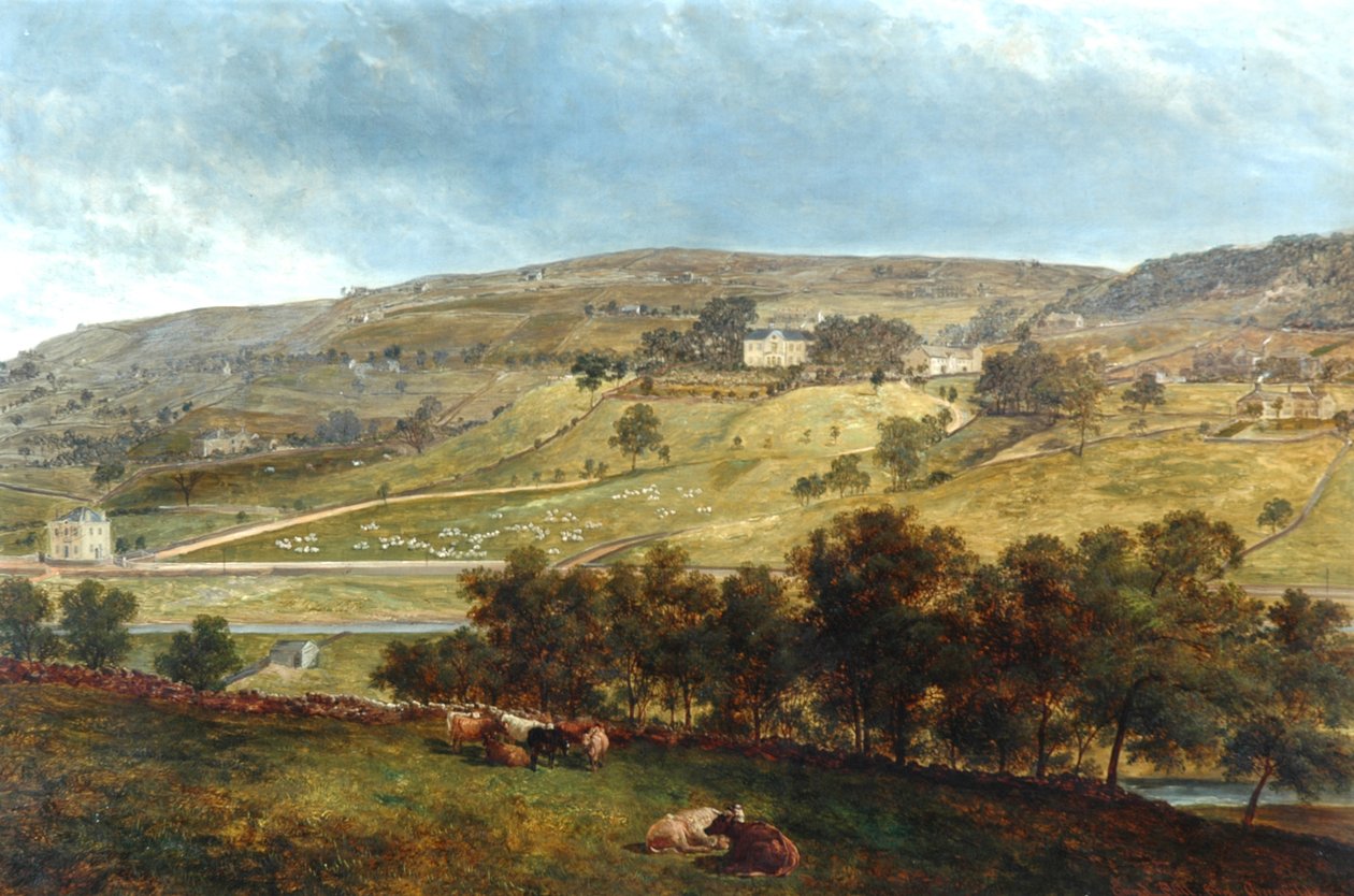 Ewood Hall vanaf Greenfields, 1869 door John Holland