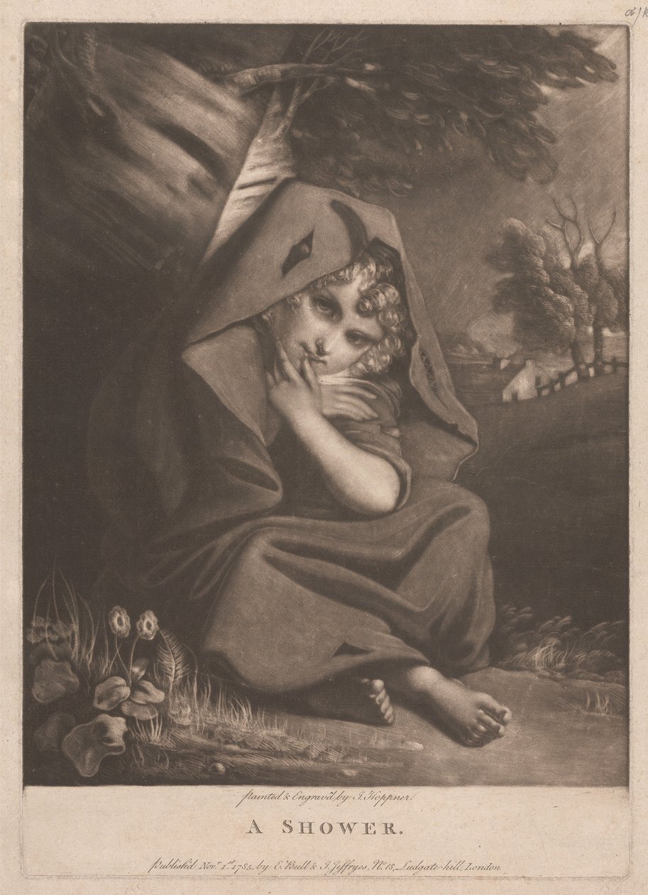 Een regenbui door John Hoppner