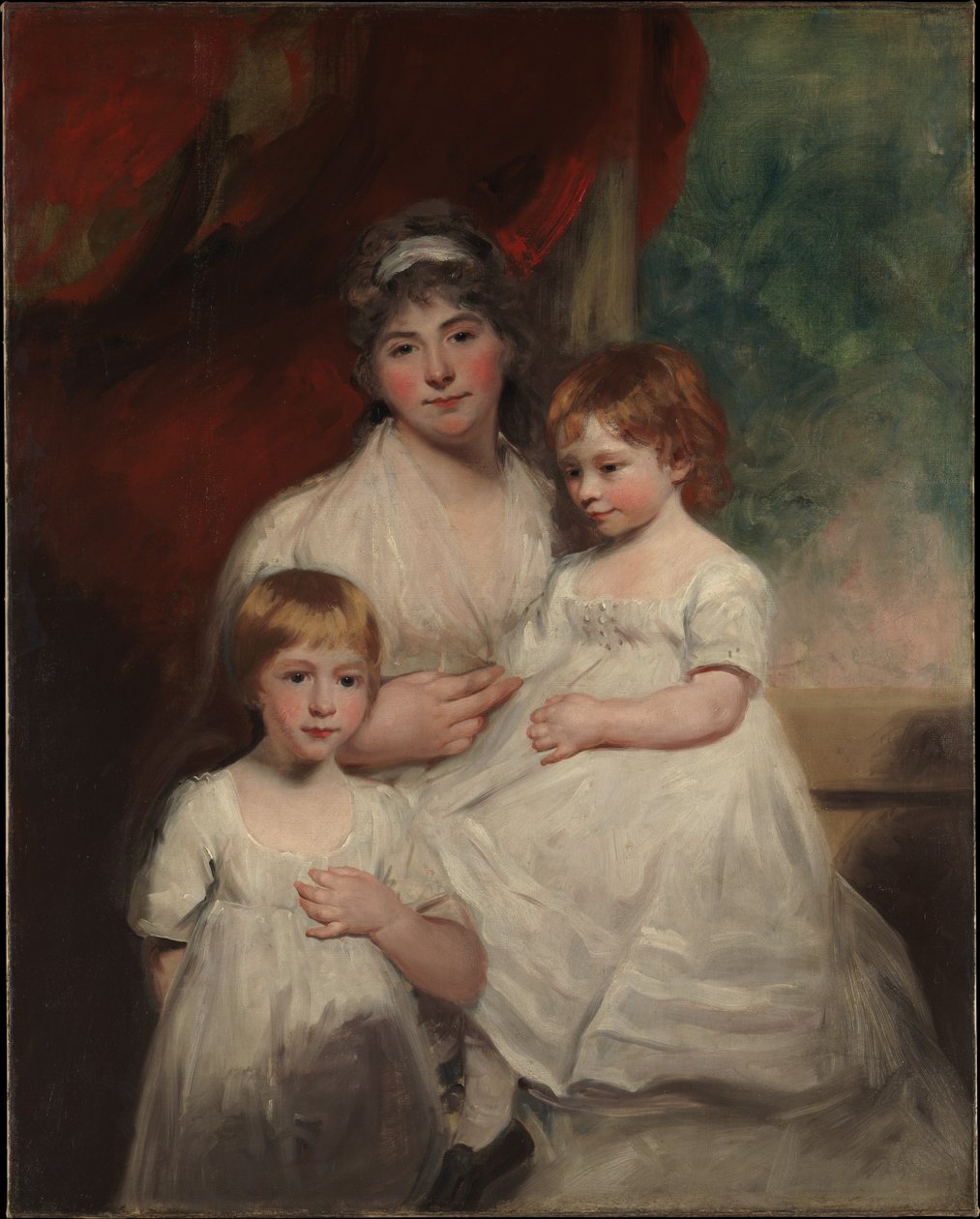Mevrouw John Garden (Ann Garden, 1769–1842) en haar kinderen, John (1796–1854) en Ann Margaret (geboren in 1793) door John Hoppner