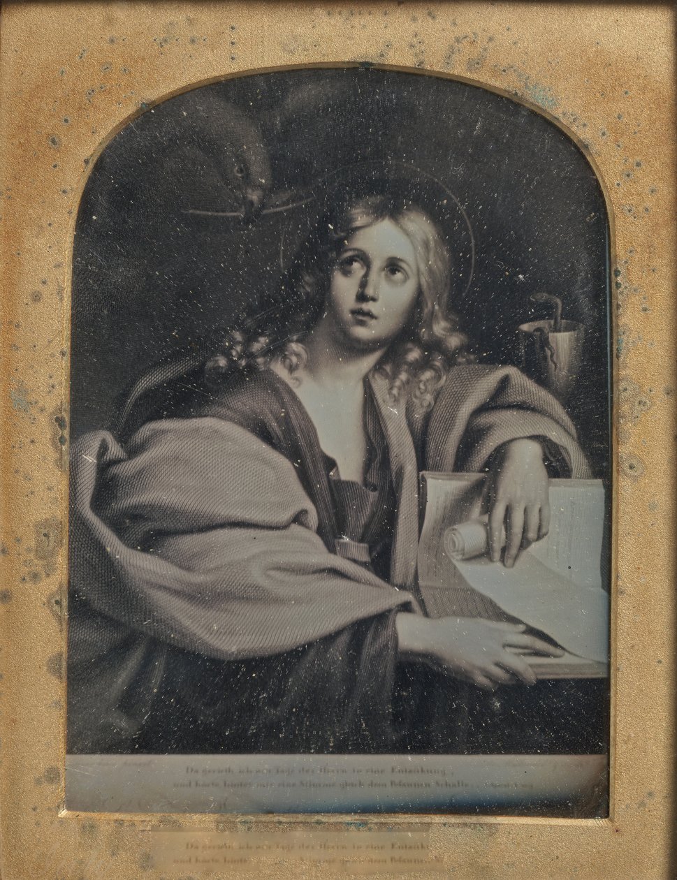 Kopie van het schilderij St. Johannes de Evangelist door Domenichino, 1846-52 door John Jabez Edwin Mayall