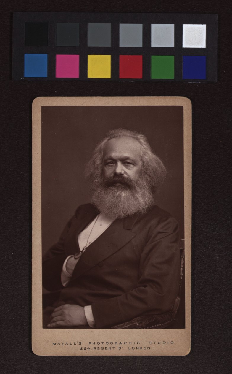 Karl Marx (1818-1883), filosoof, econoom, politiek denker door John Jabez Edwin Mayall
