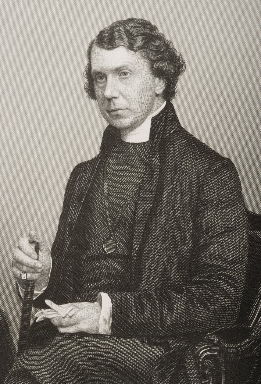 Archibald Campbell Tait (1811-82) gegraveerd door D.J. Pound van een foto, uit 