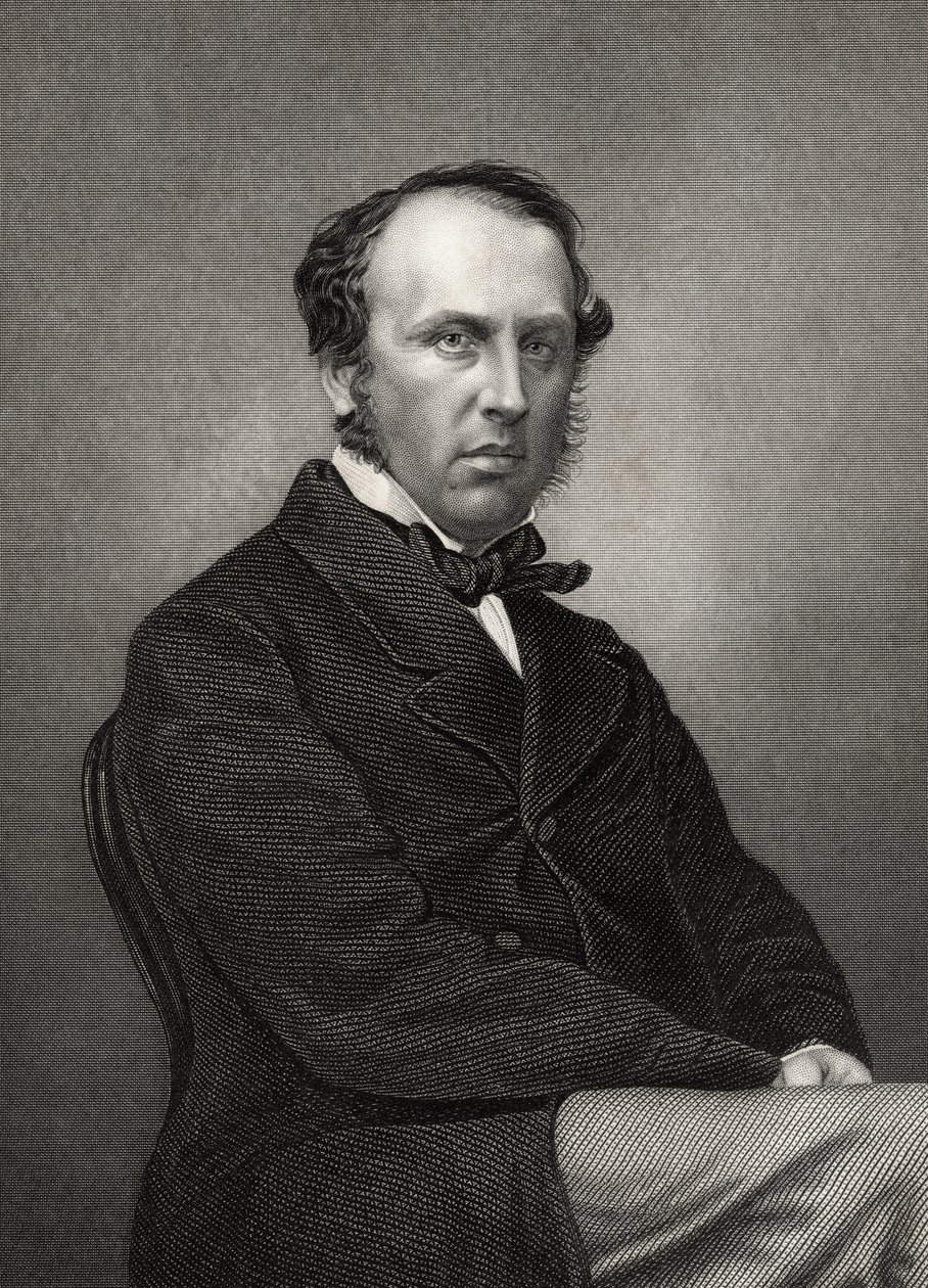 Charles John Canning, 1e Graaf Canning, gegraveerd door D.J. Pound van een foto, uit 