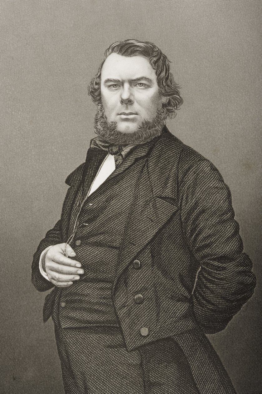Hugh Stowell Brown (1823-86) gegraveerd door D.J. Pound van een foto, uit 