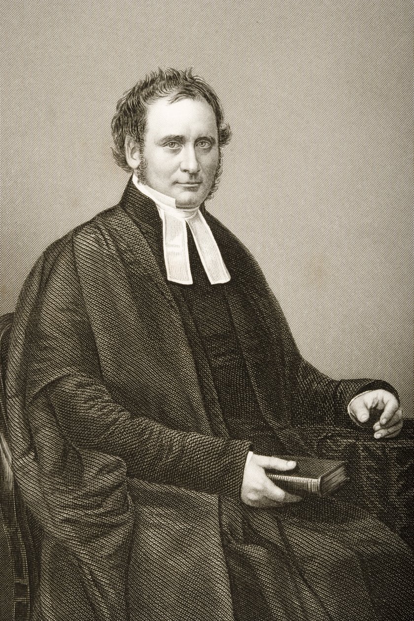 Robert Bickersteth (1816-84) gegraveerd door D.J. Pound van een foto, uit 