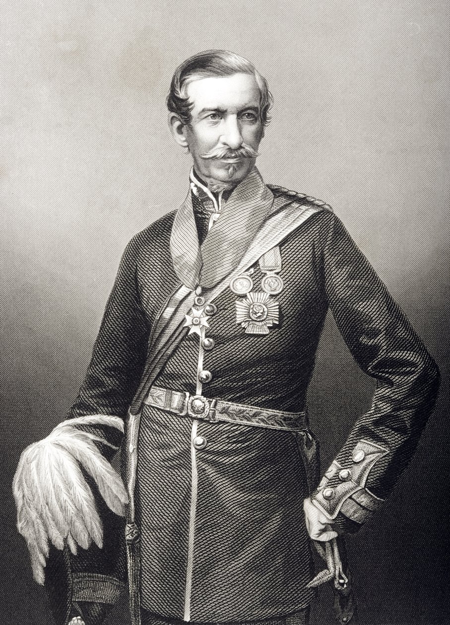 Sir Archdale Wilson (1803-74) gegraveerd door D.J. Pound van een foto, uit 