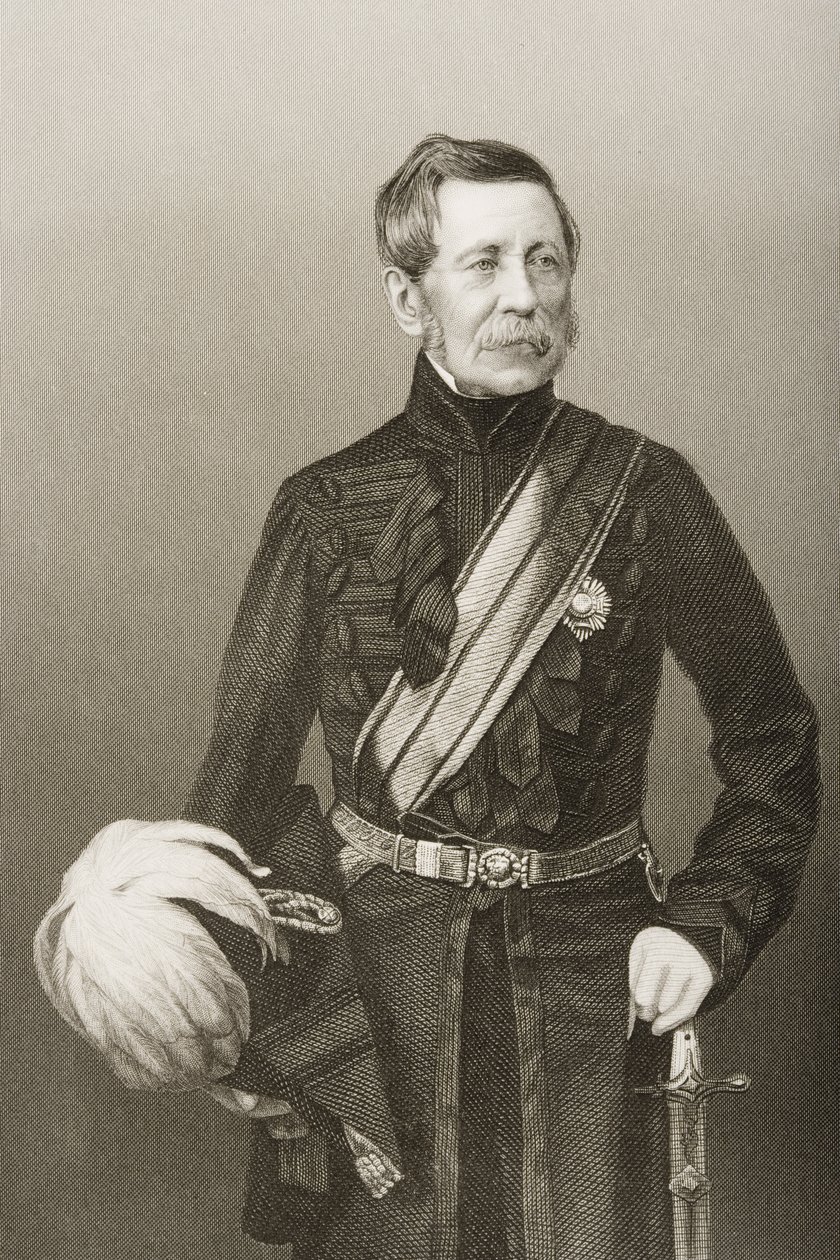 Sir John Fox Burgoyne (1782-1871) gegraveerd door D.J. Pound van een foto, uit 