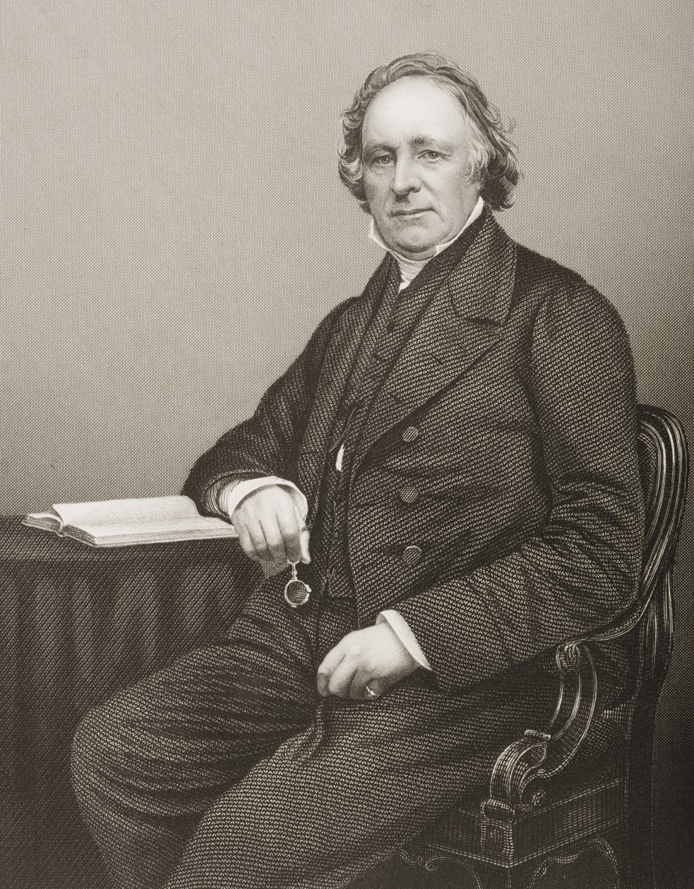 Thomas Binney (1798-1874) gegraveerd door D.J. Pound van een foto, uit 