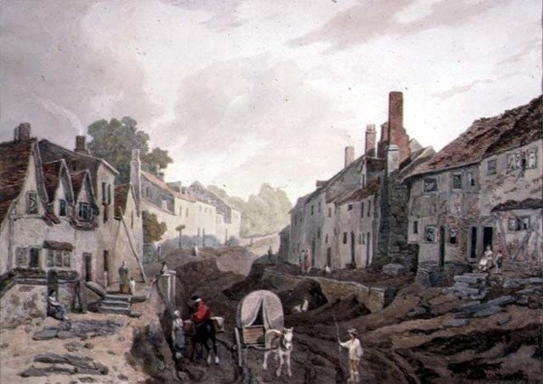 Straatscène, Erith, Kent door John James Chalon