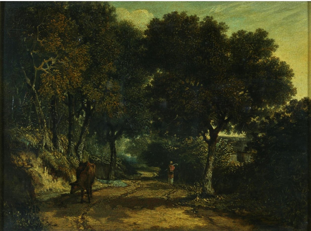 Een schaduwrijke landweg door John Joseph Cotman