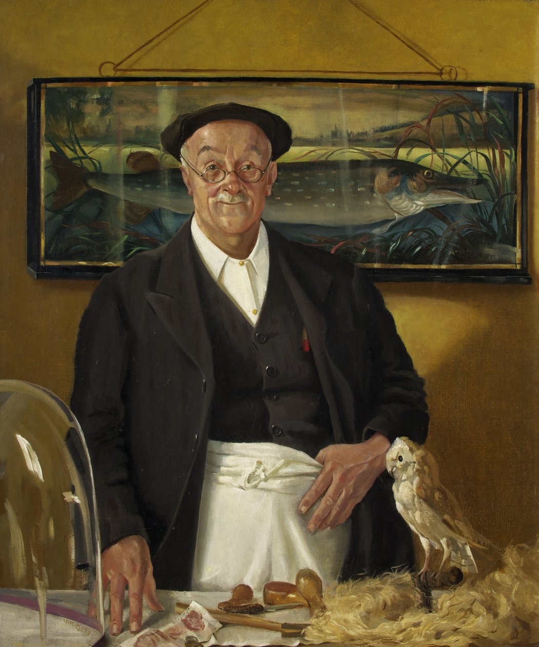De taxidermist Mr. Chopping door John Kynnersley Kirby
