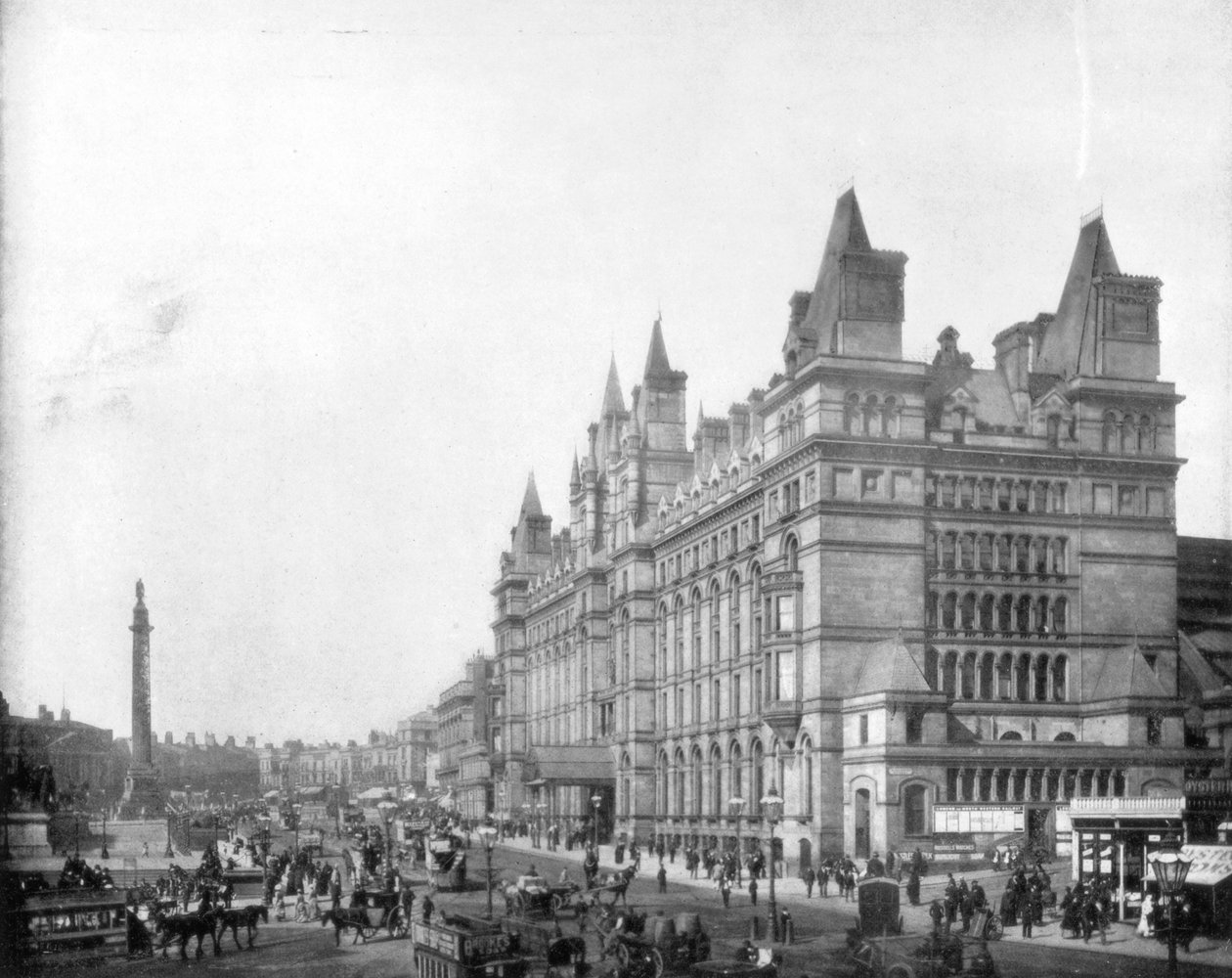Lime Street, Liverpool, Engeland, eind 19e eeuw door John L. Stoddard