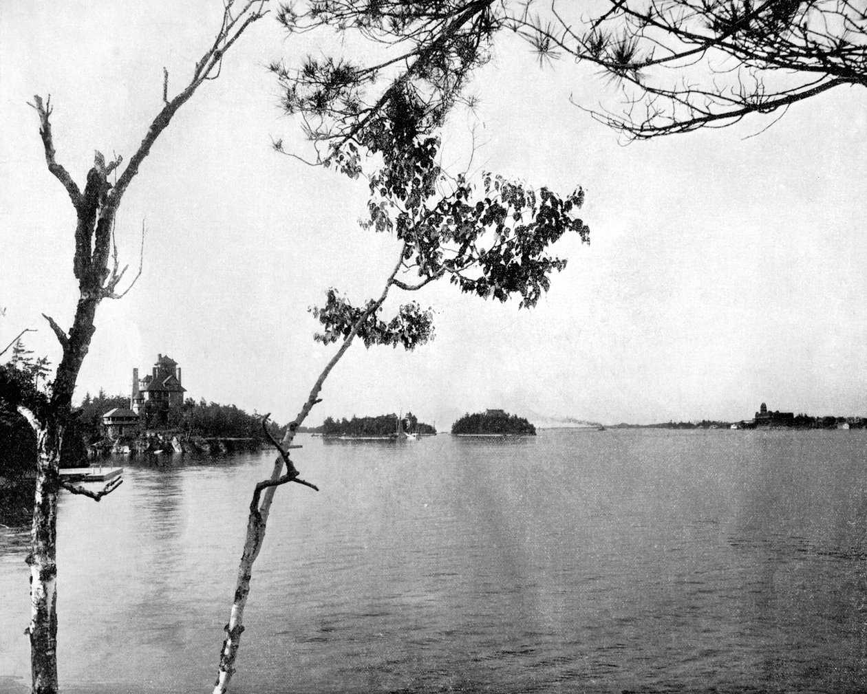 De duizend eilanden, St. Lawrence rivier, Canada, 1893 door John L. Stoddard