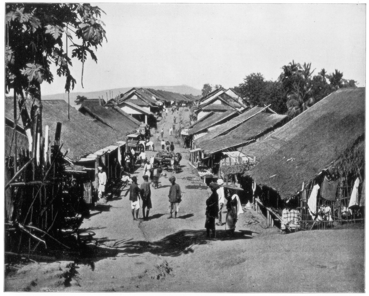 Dorp nabij Calcutta, India, eind 19e eeuw door John L. Stoddard
