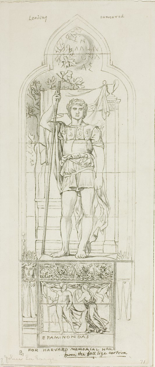 Studie voor een glas-in-loodraam door John La Farge