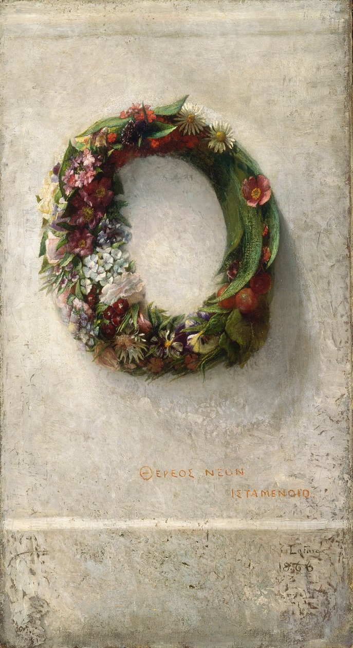Bloemenkrans door John La Farge