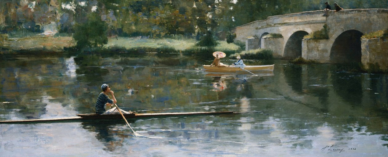 De brug bij Grez door John Lavery