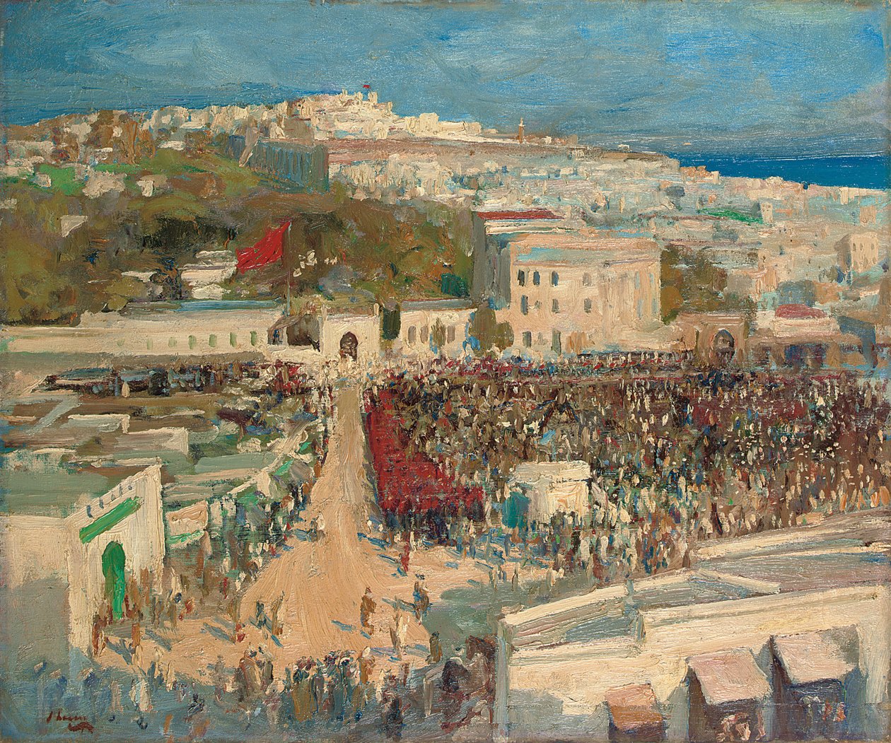 De Moorse Vlag, Gehesen op de Duitse Legatie, Tanger door John Lavery