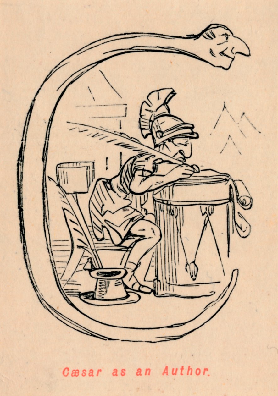 Caesar als auteur, 1852 door John Leech
