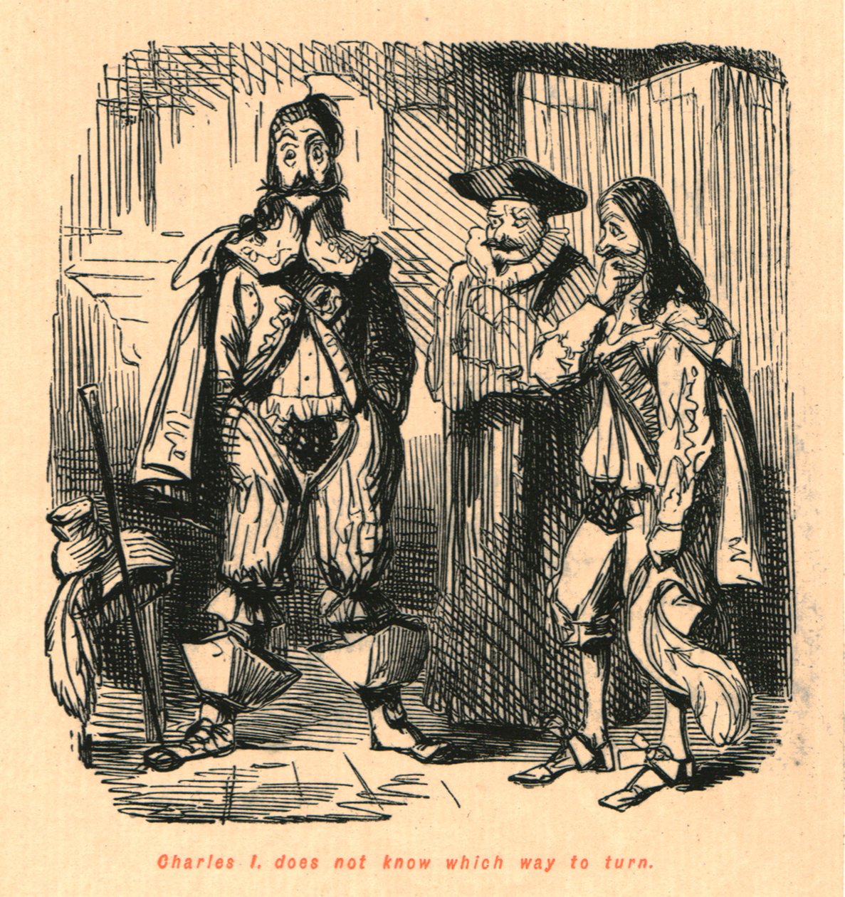 Karel I weet niet welke kant hij op moet, 1897 door John Leech