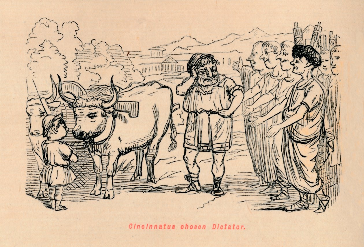 Cincinnatus gekozen tot dictator, 1852 door John Leech