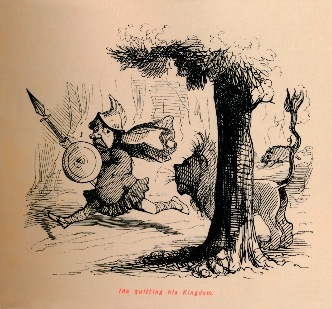 Ida verlaat zijn koninkrijk, ca. 1860 door John Leech