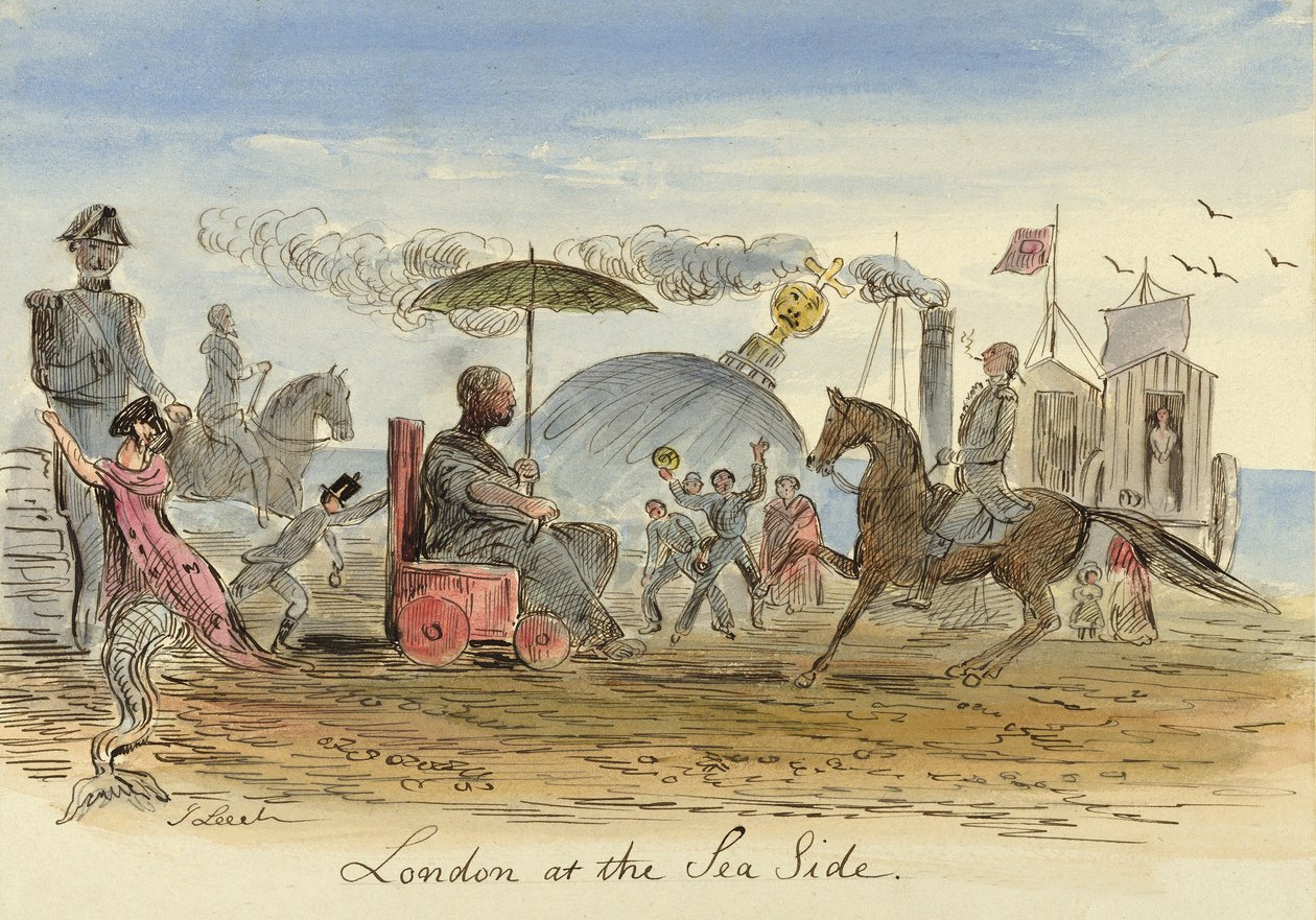 Londen aan de kust, gepubliceerd 1844 door John Leech