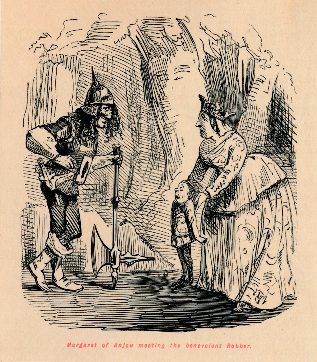 Margaretha van Anjou ontmoet de welwillende rover door John Leech