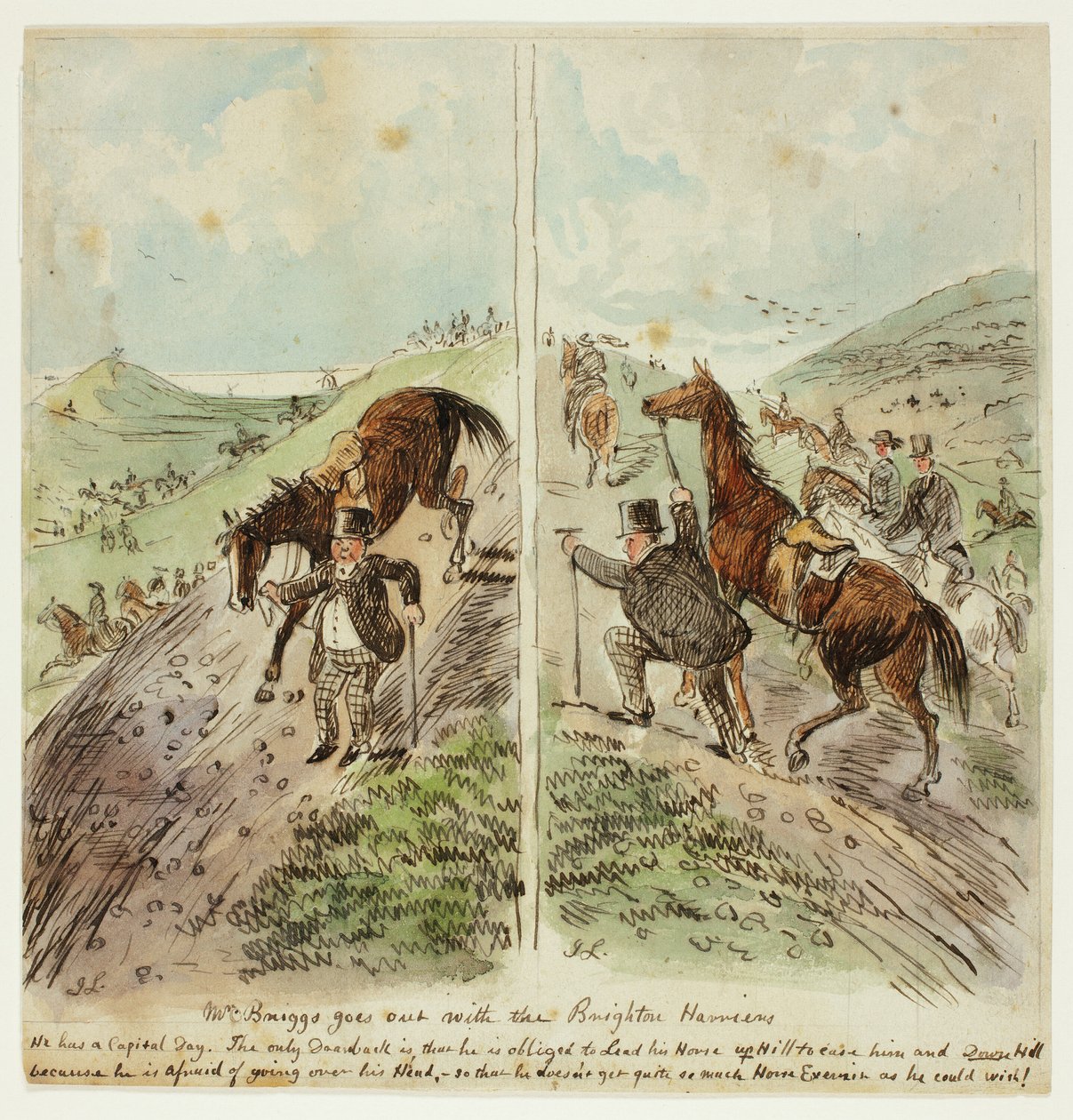 Mr. Briggs Gaat Uit met de Brighton Harriers door John Leech