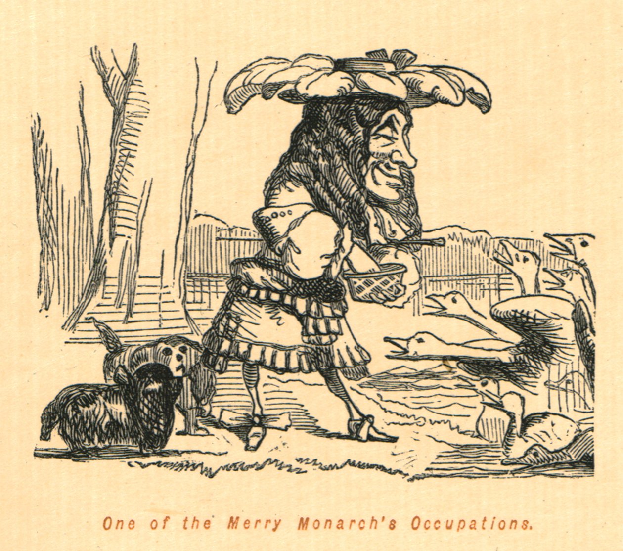 Een van de bezigheden van de vrolijke monarch, 1897 door John Leech