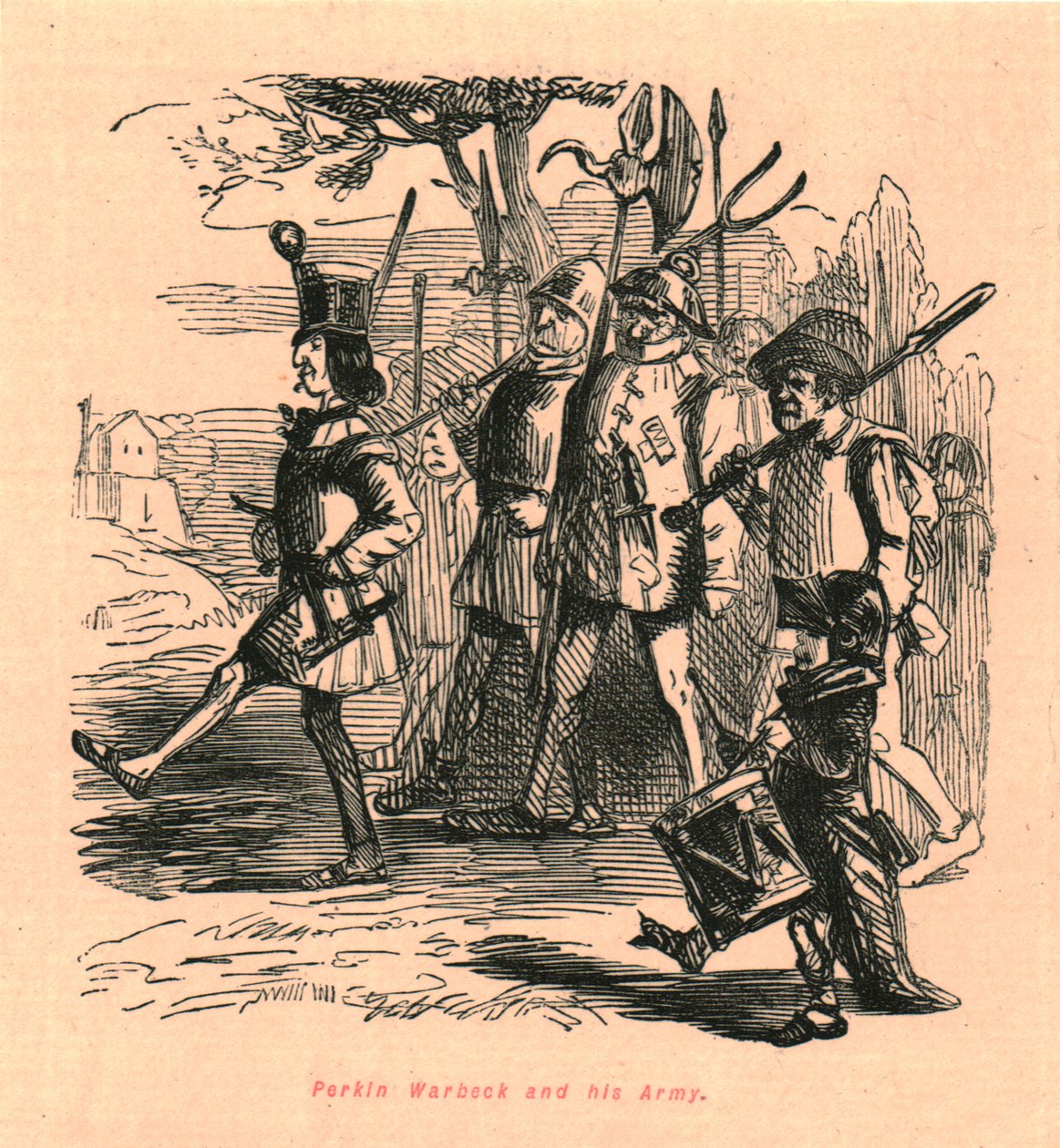 Perkin Warbeck en zijn Leger door John Leech