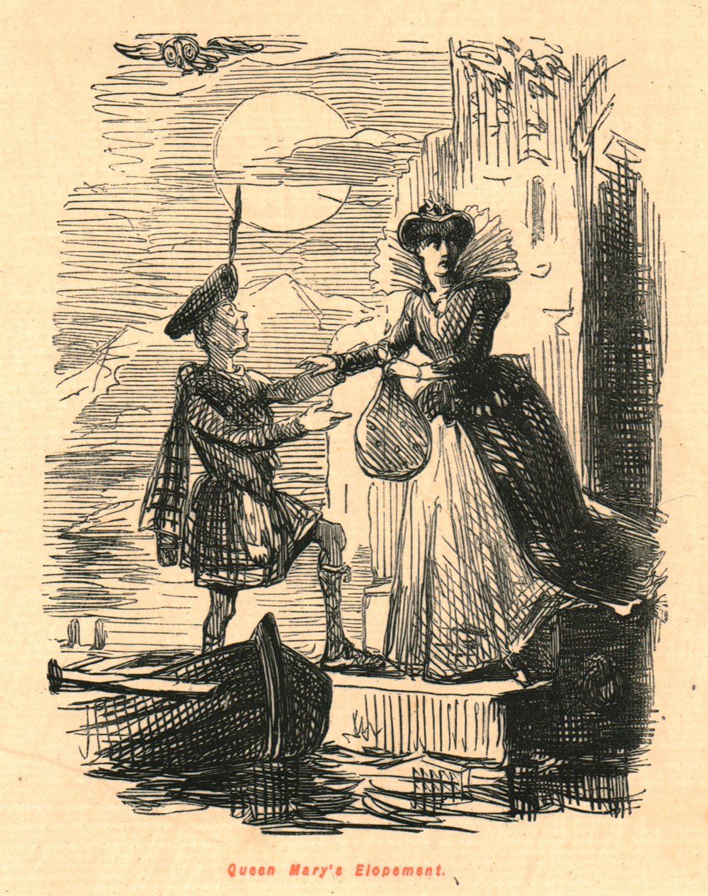 De ontsnapping van koningin Mary, 1897 door John Leech