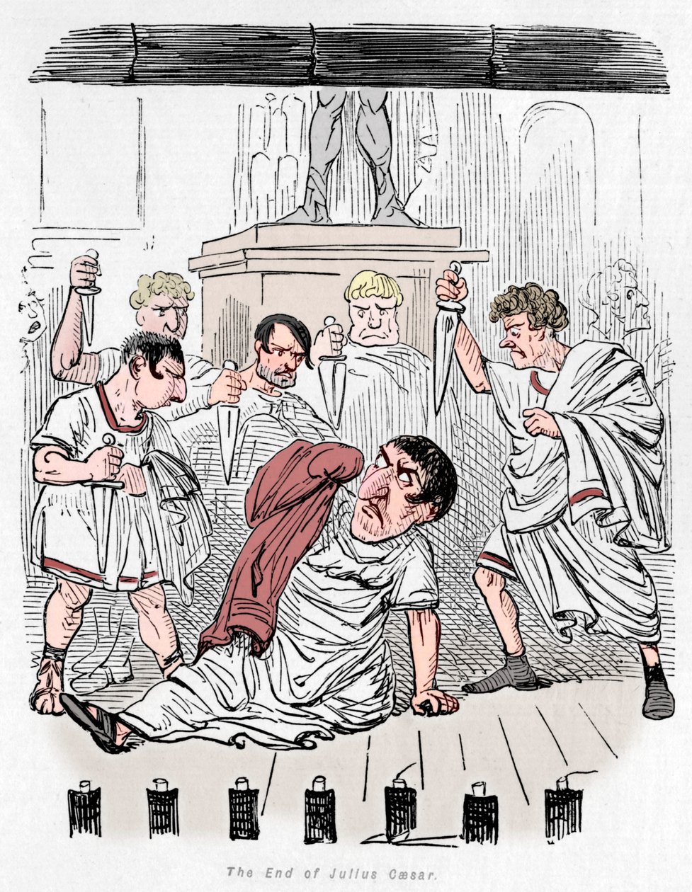 Het einde van Julius Caesar, 1852 door John Leech