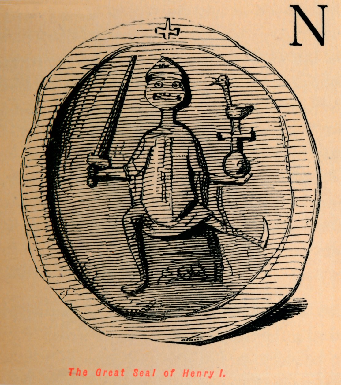 Het grote zegel van Hendrik I, c1860 door John Leech