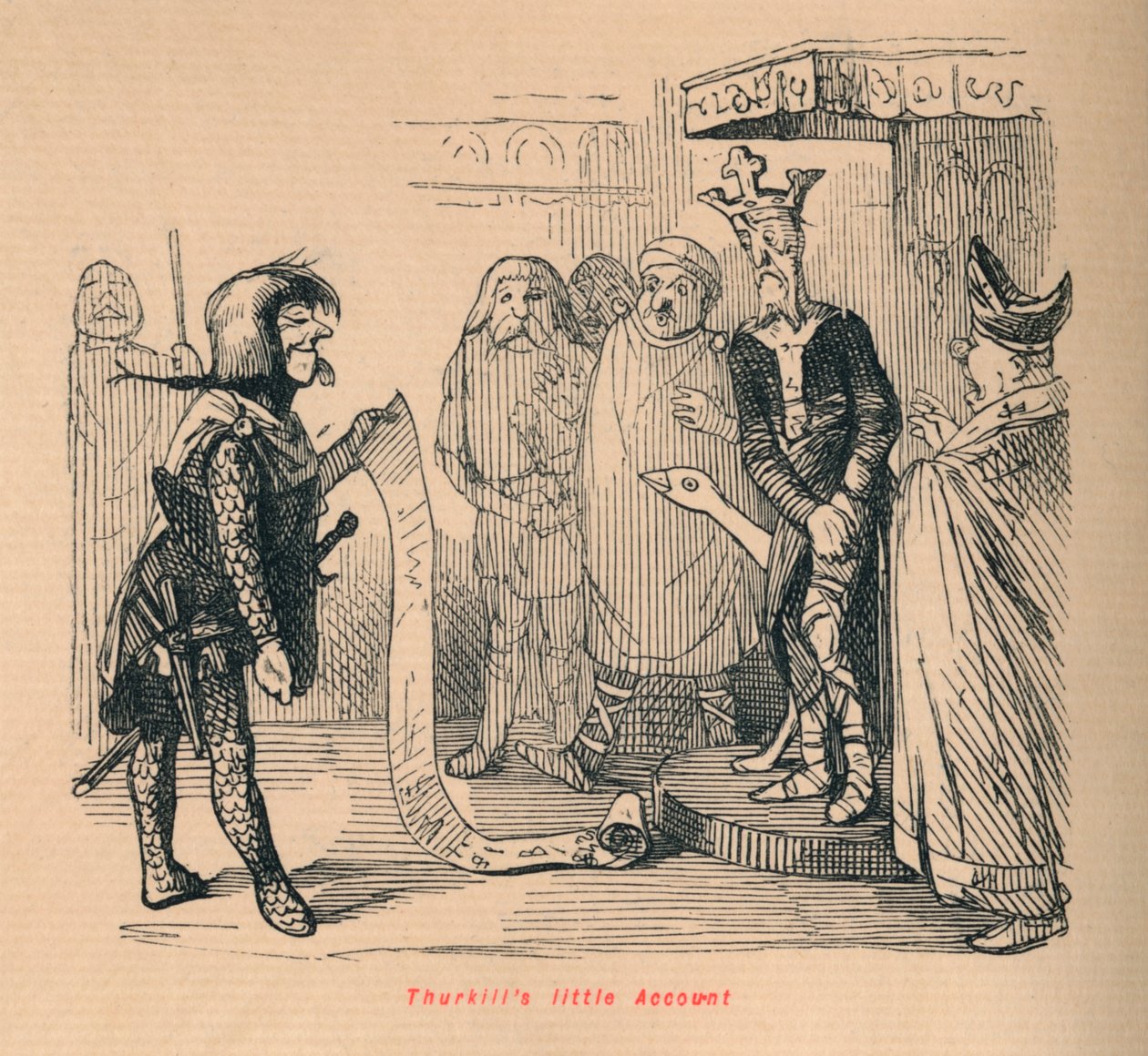 Thurkills kleine rekening, ca. 1860 door John Leech