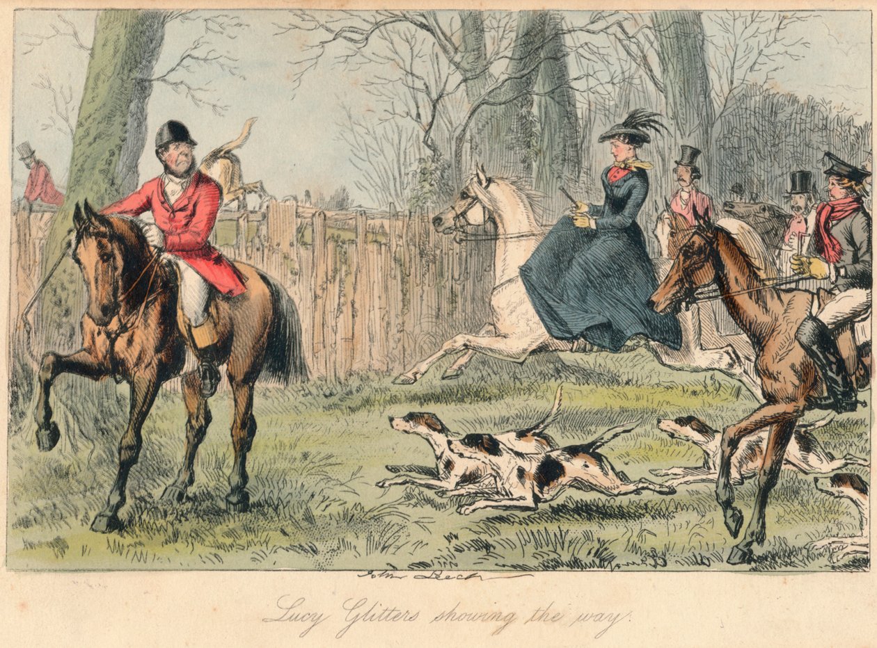 Lucy Glitters wijst de weg door John Leech and Hablot Knight Browne