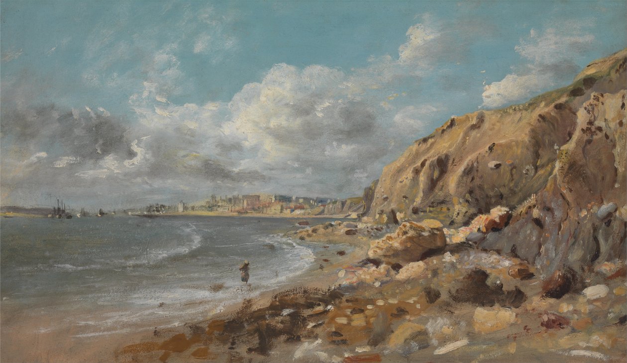 Kustlandschap bij Cullercoats bij Whitley Bay door John Linnell