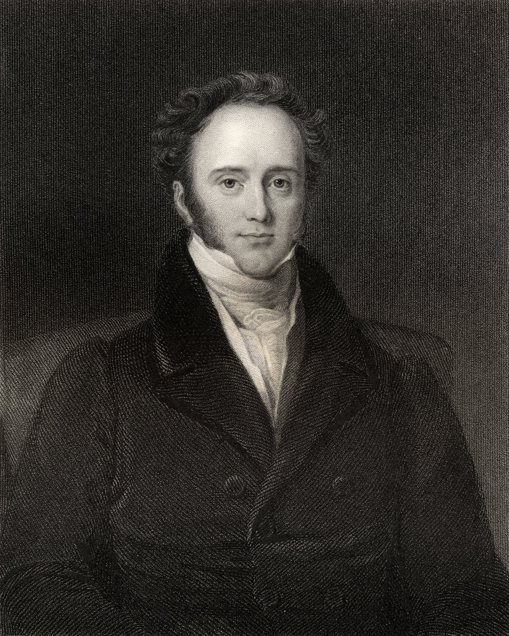 Henry John Temple, 3e burggraaf Palmerston, gegraveerd door H.R. Cook (fl.1813-47), uit 