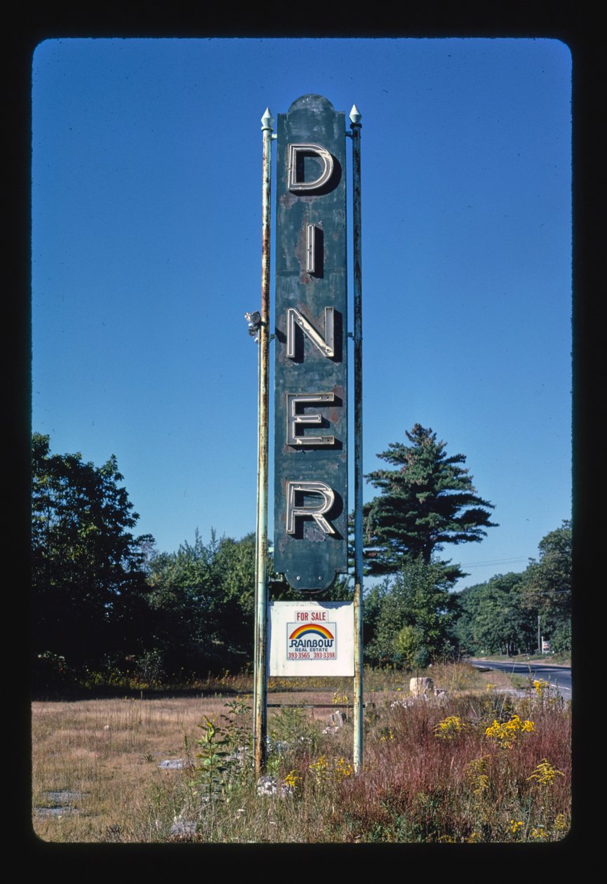 Bord voor eethuis, Shrewsbury, Massachusetts, Verenigde Staten door John Margolies