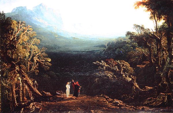 Edwin en Angelina of, De kluizenaar door John Martin