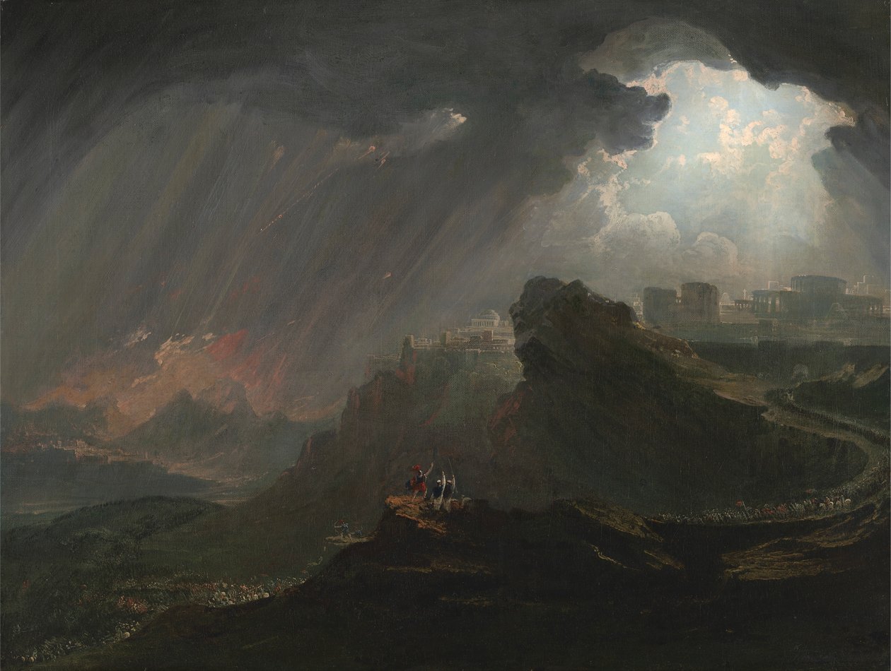 Jozua beveelt de zon stil te staan door John Martin