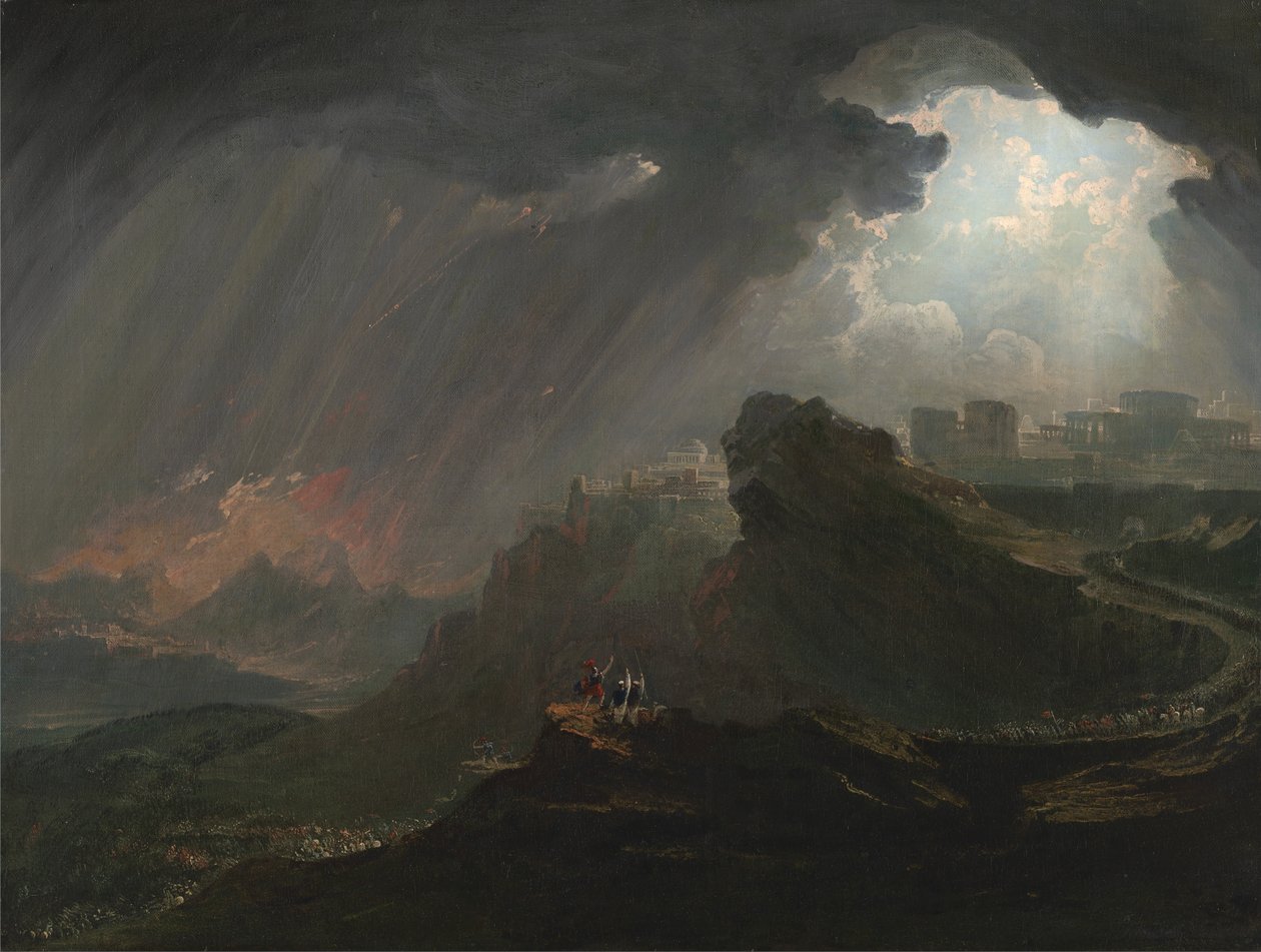Jozua beveelt de zon om stil te staan door John Martin